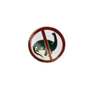Vintage No Dinosaurs Allowed Pin Brooch